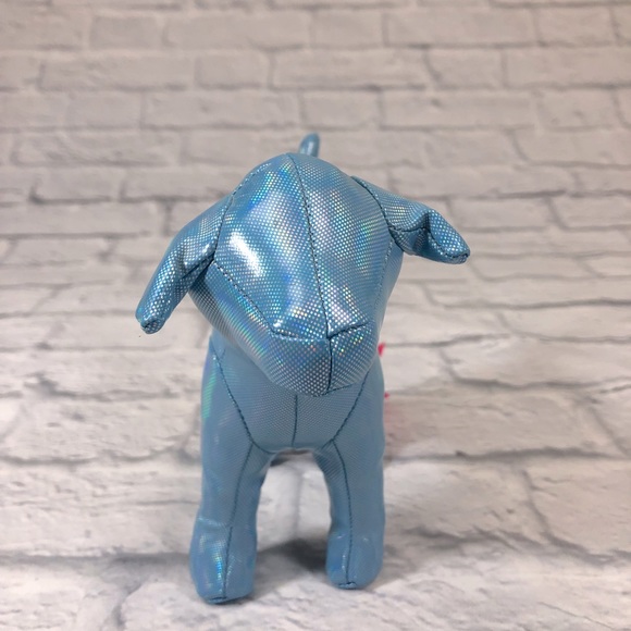 Victoria’s Secret Pink plush dog Light metallic Blue VS Pink Logo - Picture 6 of 11